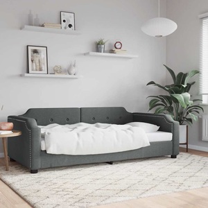 vidaXL, vidaXL Tagesbett Dunkelgrau 80x200 cm Stoff, vidaXL Tagesbett Dunkelgrau 80x200 cm Stoff