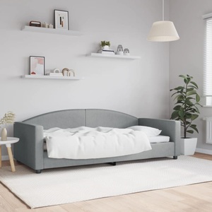 vidaXL, vidaXL Tagesbett Hellgrau 90x200 cm Stoff
