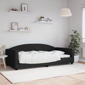vidaXL, vidaXL Tagesbett Schwarz 100x200 cm Stoff