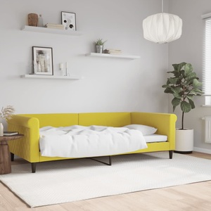 vidaXL, vidaXL Tagesbett Gelb 100x200 cm Samt, vidaXL Tagesbett Gelb 100x200 cm Samt