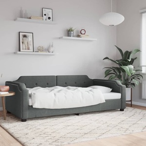 vidaXL, vidaXL Tagesbett Dunkelgrau 90x200 cm Stoff