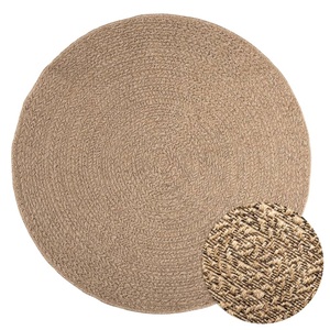 vidaXL, vidaXL Teppich 160 cm Jute-Optik Innen und Außen