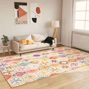 vidaXL, vidaXL Teppich Waschbar Mehrfarbig 190x300 cm Rutschfest, vidaXL Teppich Waschbar Mehrfarbig 190x300 cm Rutschfest