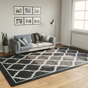 vidaXL, vidaXL Teppich Waschbar Schwarz und Weiß 190x300 cm Rutschfest, vidaXL Teppich Waschbar Schwarz und Weiß 190x300 cm Rutschfest