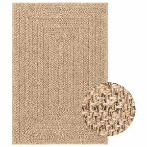 vidaXL, vidaXL Teppich 140x200 cm Jute-Optik Innen und Außen