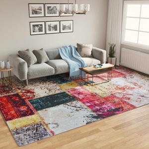 vidaXL, vidaXL Teppich Waschbar Mehrfarbig 400x300 cm Rutschfest, vidaXL Teppich Waschbar Mehrfarbig 400x300 cm Rutschfest