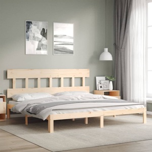vidaXL Massivholzbett mit Kopfteil 6FT Super King