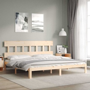 vidaXL, vidaXL Massivholzbett mit Kopfteil 200x200 cm