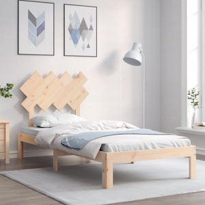 vidaXL, vidaXL Massivholzbett mit Kopfteil 90x200 cm