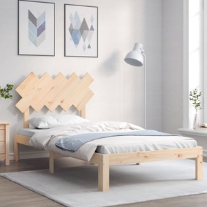 vidaXL, vidaXL Massivholzbett mit Kopfteil 100x200 cm