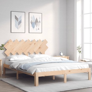 vidaXL, vidaXL Massivholzbett mit Kopfteil 140x200 cm
