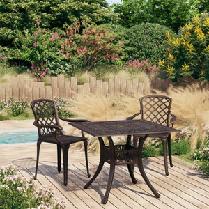 vidaXL, vidaXL 3-tlg. Bistro-Set Aluminiumguss Bronzen, 