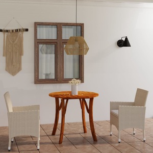 vidaXL, vidaXL 3-tlg. Garten-Essgruppe Beige, 