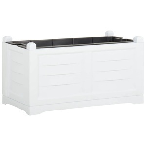 vidaXL, vidaXL Blumenkasten Weiß 80x42,5x42 cm PP, 