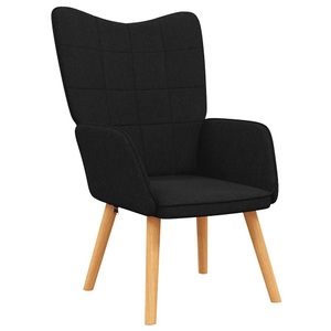 vidaXL, vidaXL Relaxsessel 62x68,5x96 cm Schwarz Stoff, vidaXL Relaxsessel Schwarz Stoff