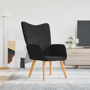 vidaXL, vidaXL Relaxsessel 62x68,5x96 cm Schwarz Stoff, vidaXL Relaxsessel Schwarz Stoff