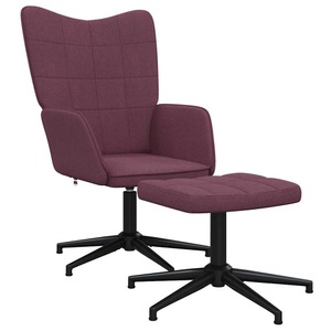 vidaXL, vidaXL Relaxsessel mit Hocker Lila Stoff, 