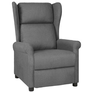 vidaXL, vidaXL Relaxsessel Verstellbar Hellgrau Stoff, 