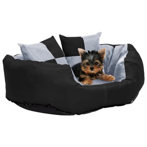 vidaXL, vidaXL Wendbares & waschbares Hundekissen Grau und Schwarz 65x50x20 cm, vidaXL Wendbares & waschbares Hundekissen Grau und Schwarz 65x50x20 cm