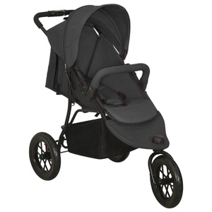 vidaXL, vidaXL Kinderwagen Anthrazit Stahl, vidaXL Kinderwagen Anthrazit Stahl