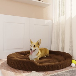 vidaXL, vidaXL Hundebett Braun 110x90x23 cm Plüsch, vidaXL Hundebett Braun 110x90x23 cm Plüsch