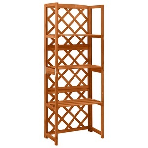 vidaXL, vidaXL Spalier mit Ablagen 55x30x140 cm Massivholz Tanne, vidaXL Spalier mit Ablagen 55x30x140 cm Massivholz Tanne
