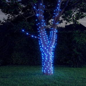 vidaXL, vidaXL Solar-Lichterketten 2 Stk. 2x200 LEDs Blau Indoor Outdoor, vidaXL Solar-Lichterkette 2 Stk. 2x200 LED Blau Innen Außen