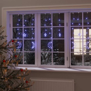 vidaXL, vidaXL Lichterketten Stern und Mond Fernbedienung 138 LED Blau, vidaXL Lichterketten Stern und Mond Fernbedienung 138 LED Blau
