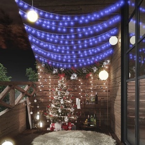 vidaXL, vidaXL LED-Lichterkette Kugeln 40m 400 LEDs Blau 8 Funktionen, vidaXL Lichterkette Kugeln 40 m 400 LED Blau 8 Funktionen