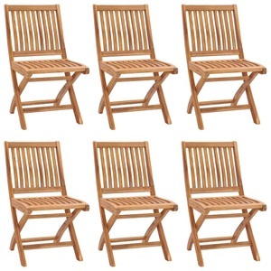 vidaXL, vidaXL Klappbare Gartenstühle 6 Stk. Massivholz Teak