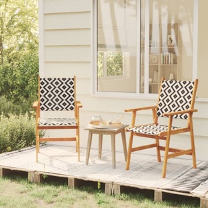 vidaXL, vidaXL Gartenstühle 2 Stk. Massivholz Akazie, vidaXL Gartenstühle 2 Stk. Massivholz Akazie
