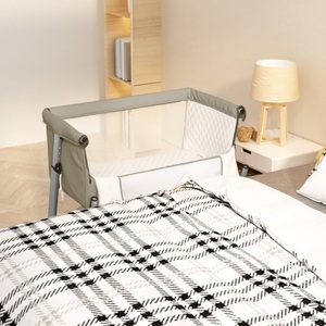 vidaXL, vidaXL Babybett mit Matratze Taupe Leinenstoff, vidaXL Babybett mit Matratze Taupe Leinenstoff