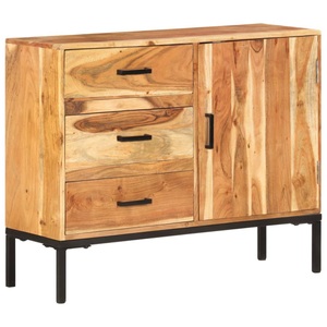 vidaXL, vidaXL Sideboard 88x30x73 cm Akazie Massivholz, vidaXL Sideboard 88x30x73 cm Akazie Massivholz