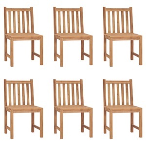 vidaXL, vidaXL Gartenstühle 6 Stk. Massivholz Teak, vidaXL Gartenstühle 6 Stk. Massivholz Teak