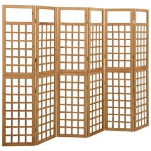 vidaXL, vidaXL 6-tlg. Paravent/Spalier Massivholz Tanne 242,5x180 cm, vidaXL Spalier/Paravent 6-teilig Massivholz Tanne 242,5x180 cm