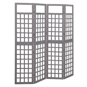 vidaXL, vidaXL 4-tlg. Paravent/Spalier Massivholz Tanne Grau 161x180 cm, vidaXL Spalier/Paravent 4-teilig Massivholz Tanne Grau 161x180 cm
