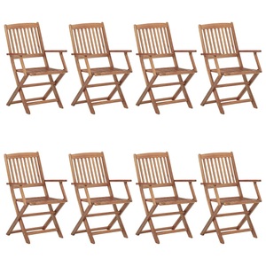 vidaXL, vidaXL Klappbare Gartenstühle 8 Stk. Massivholz Akazie, vidaXL Klappbare Gartenstühle 8 Stk. Massivholz Akazie