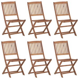 vidaXL, vidaXL Klappbare Gartenstühle 6 Stk. Massivholz Akazie, 
