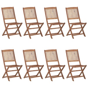 vidaXL, vidaXL Klappbare Gartenstühle 8 Stk. Massivholz Akazie, 