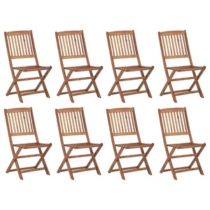 vidaXL, vidaXL Klappbare Gartenstühle 8 Stk. Massivholz Akazie, vidaXL Klappbare Gartenstühle 8 Stk. Massivholz Akazie