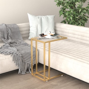 vidaXL, vidaXL Computer-Beistelltisch Transparent 50x35x65 cm Hartglas