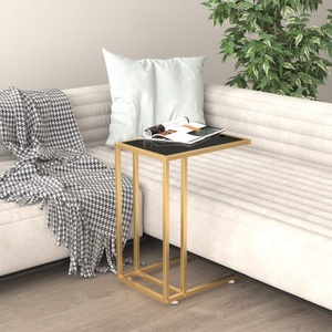 vidaXL, vidaXL Computer-Beistelltisch Schwarz 50x35x65 cm Hartglas