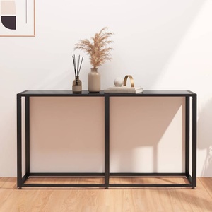 vidaXL, vidaXL Konsolentisch Schwarz 140x35x75,5 cm Hartglas