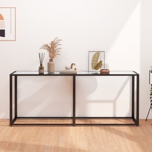 vidaXL, vidaXL Konsolentisch Transparent 180x35x75,5 cm Hartglas