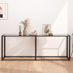 vidaXL, vidaXL Konsolentisch Transparent 200x35x75,5 cm Hartglas