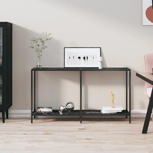 vidaXL, vidaXL Konsolentisch Schwarz 140x35x75,5 cm Hartglas, vidaXL Konsolentisch Schwarz 140x35x75,5 cm Hartglas
