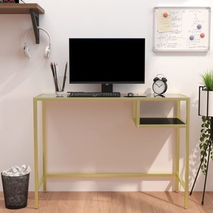 vidaXL, vidaXL Computertisch Transparent 100x36x74 cm Hartglas, vidaXL Computertisch Transparent 100x36x74 cm Hartglas