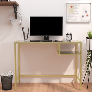 vidaXL, vidaXL Computertisch Schwarz Marmor 100x36x74 cm Hartglas, vidaXL Computertisch Schwarz Marmor 100x36x74 cm Hartglas