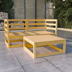 vidaXL, vidaXL 3-tlg. Garten-Lounge-Set Massivholz Kiefer