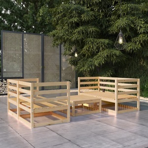 vidaXL, vidaXL 5-tlg. Garten-Lounge-Set Massivholz Kiefer